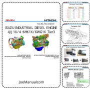 HITACHI ISUZU 4JJ1X4 6HK1X 6WG1X Service Manual Instrukcja serwisowa