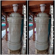 Piec kaflowy zabytkowy, kafle