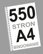 książka ksero A4 mono do 550 stron + bindowanie