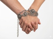 Real vintage Versace, srebrny pasek, łańcuch