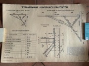 Stara plansza edukacyjna - Wymiarowanie konstrukcji kratowych z 1959 r.