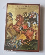Ikona wschodnia Grecka Wm. Dymitr z Salonik. Meteory. Klasztor Św.Warłama.