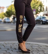 Spodnie JOGGERY logo By Me - czekoladowe M