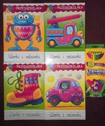 Crayola kredki z gumką + szlaczki Nauka pisania Literki