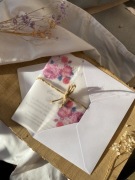 Zaproszenie ślubne klasyczne na ślub boho z kalką handmade koperta gratis