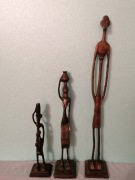 Afrykańska figurka rodzina metal