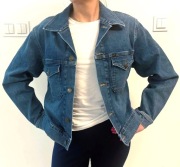 Męska Jeansowa Kurtka Lee 70S Rider Jacket Blue Mid Used L88VIAC20 M