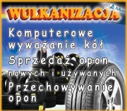 Wulkanizacja - wymiana, naprawa opon, przechowywanie opon, kół