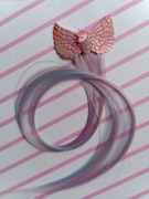 Spinka do włosów z treską pasemka. kolor: różowy (wielokolorowy)