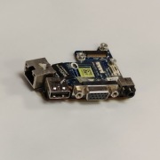 Płytka z portami (USB, VGA, LAN, audio) do laptopa