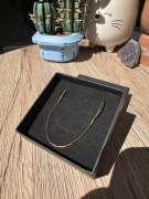 Złoty łańcuszek żmijka splot stal chirurgiczna