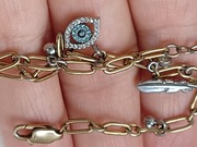 Fossil bransoleta pozłacane elementy 