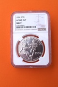 USA 1 dolar 1994 D  Puchar Świata  NGC  MS69