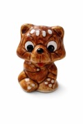 Figurka ceramiczna miś 7 cm retro dekoracja PRL styl vintage (B109)