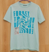 Letni wakacyjny luźny jasnoniebieski t-shirt bluzka z krótkim rękawem