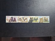 3810 - 3813 pasek ** Ssaki i ich młode 2002r.