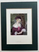 Staloryt kolorowany akwarelą , XIX wiek