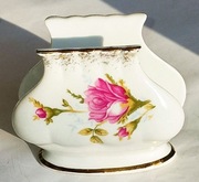 Porcelanowy serwetnik Chodzież z różanym motywem + popielniczka gratis