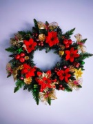 Wianek czerwony 50 cm 