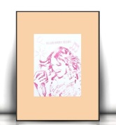 Violetta plakat A4, dziewczyna plakat 21x30, boho plakat z Violettą