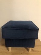 Pufa podnózek na nóżkach granatowa riviera 81