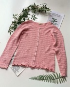 Bawełniany różowy kardigan pudrowy róż 100% cotton