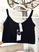 Stradivarius koszulka top bezszwowy crop krótki bershka prążki zara bluzka