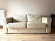 OKAZJA! SKÓRZANA SOFA COM40 ROZKŁADANA KREM BEŻ SKÓRA ORYG. 6 000 zł