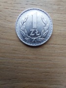 Polska 1 zł 1975 znak mennicy; stan I/-I