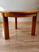 Okrągły stolik kawowy drewniany / fornirowany 61 cm drewno bukowe