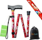 Laska rehabilitacyjna składana stabilna spacerowa dla seniora spacer mocna