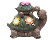 TERESA'S COLLECTIONS Lampa Solarna LED Żółw Mama z Dzieckiem OZDOBA