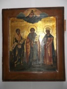 STARA KUNSZTOWNA ROSYJSKA IKONA  - XIX w  ŚW. BARBARA...INNI