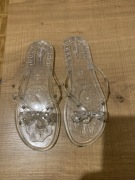 Klapki Japonki gumowe żelowe transparentne Lane Bryant jak Valentino