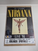 Plakat Nirvana - In Utero 1994 z koncertu / Kurt Cobain
