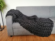 Koc,pled z wełny czesankowej 80 x 220 cm