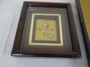 Ikonka Święty Mikołaj , reprodukcja rękodzieło.