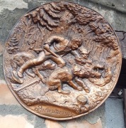 Patera plakieta Polowanie PRL 