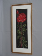 Obraz haftowany  ,,Róża "