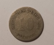 10 pfennig fenigów 1876 r