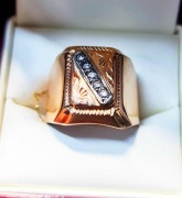 Duży męski Sygnet 585 7g śr 25 Diamenty