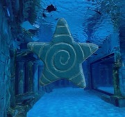 Naszyjnik gwiazdka spirala niebieski 