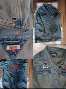 Tommy Hilfiger katana kurtka jeansowa oversize damska w rozmiarze L