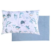Poszewka 60x40 cm Płaszczki żółwie ryby - Bawełna