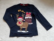 Bluzka  świąteczna renifer ho ho ho 104 3/4 l modna