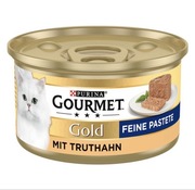 Gourmet Gold Feine Pastete pasztet dla kota 12 x 85 g indyk