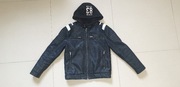 Kurtka skórzana czarna z podszewką rozm 146 cm 11-12 lat