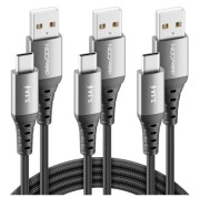 Zestaw 3 przewodów USB - USB C (0.5m, 1m, 2m) 3.1A DelayCon