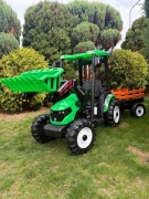 Olbrzymi Traktor na akumulator z przyczepą 24V Moc 400Wat PILOT KOPARKA