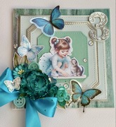 Kartka urodzinowa dla dziewczynki handmade scrapbooking